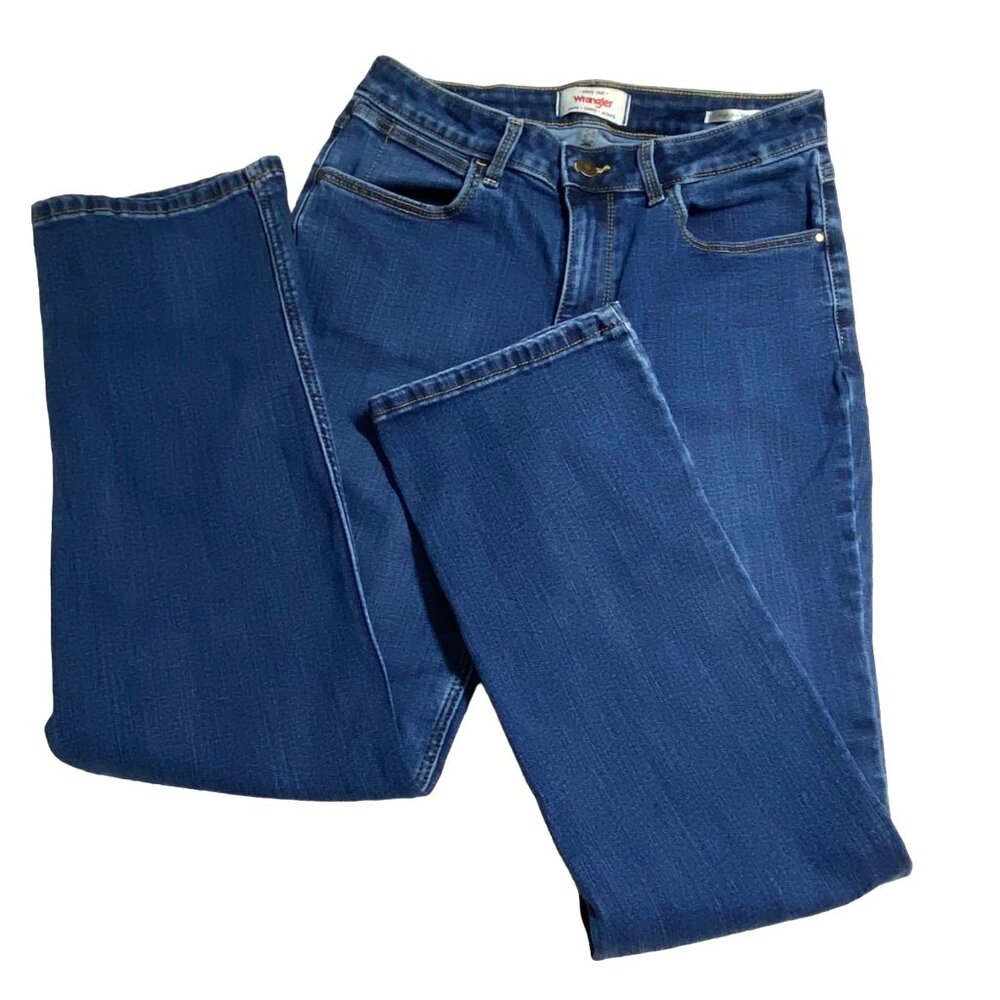 Wrangler Women's High Rise True Straight Denim Jeans Blue Size 6/30